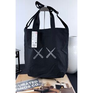 KAWS + Andy Warhol UNIQLO 2-Way Tote Bag Black Limited Edition Collab